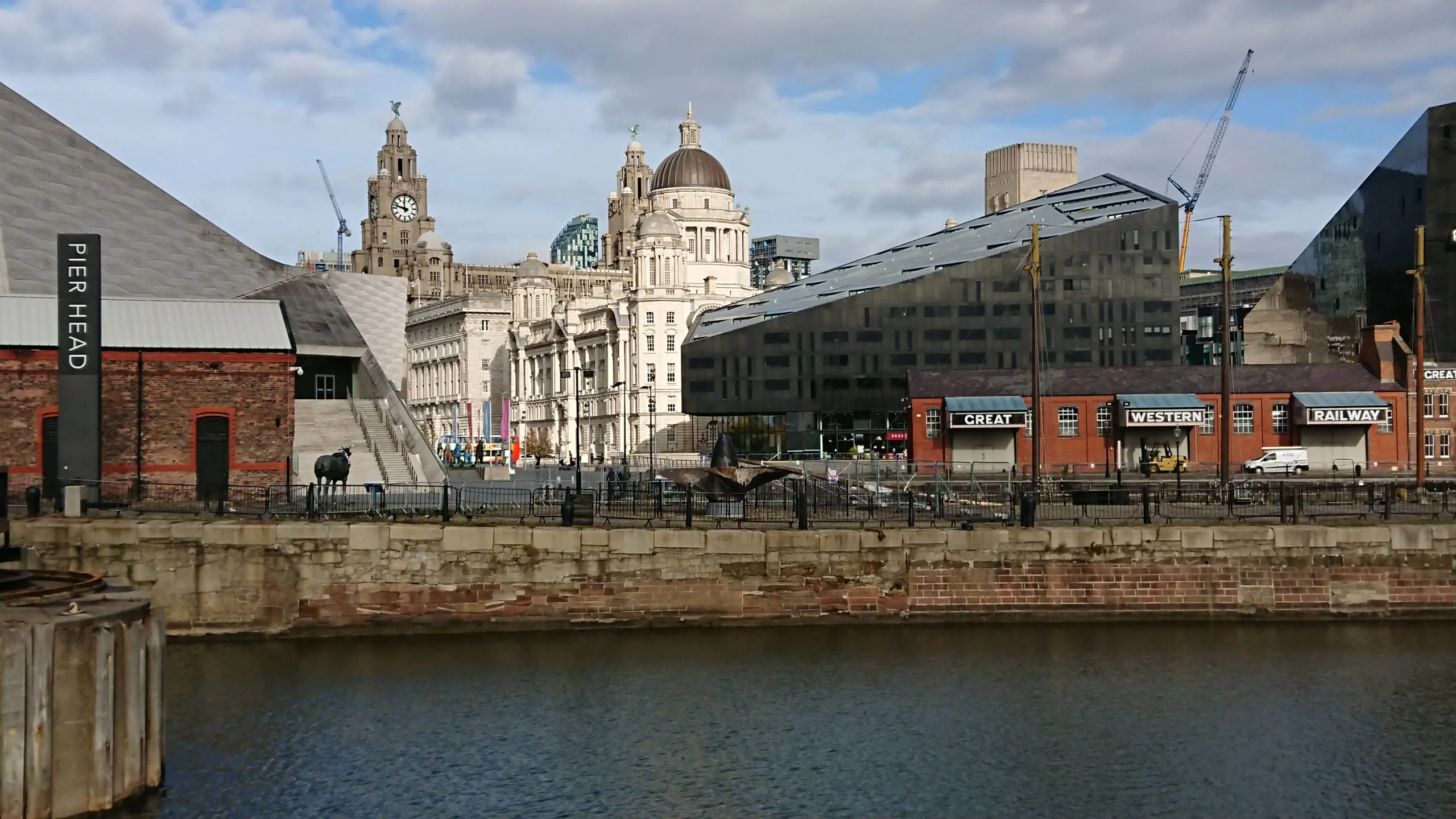 View from Albert Dock of the Three Graces